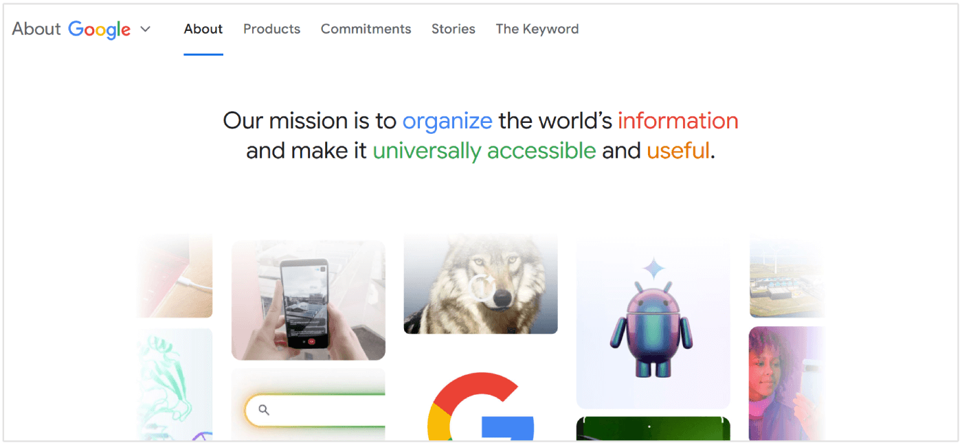 What is Google's main mission